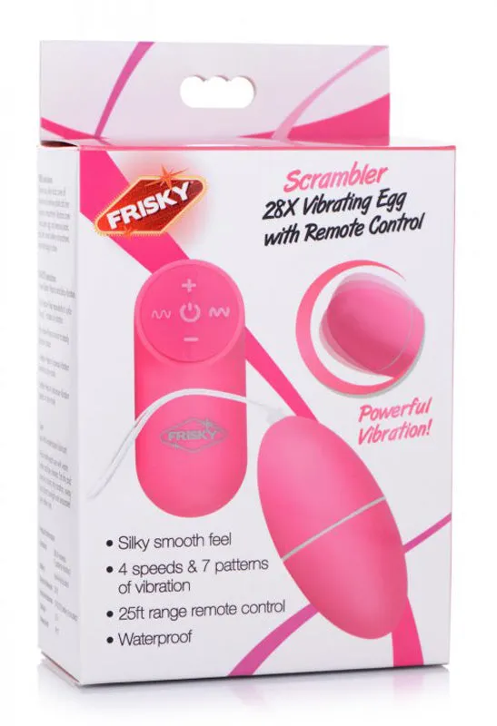 28X Scrambler Vibrating Egg with Remote Control XR Brand Female Sex Toys