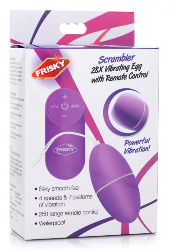 28X Scrambler Vibrating Egg with Remote Control | XR Brand Female Sex Toys