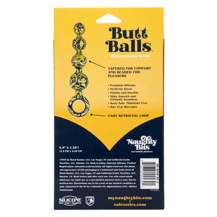 Anal | Naughty Bits Butt Balls Silicone Booty Beads - California Exotic