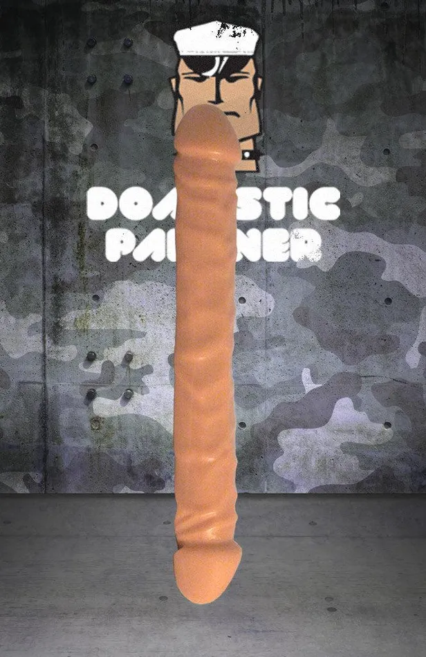 Domestic Partner Dildos | Domestic Partner - U-Boat Driller - Dubbele Dildo - 30 x 4 cm - Lichte Huidskleur