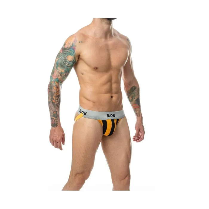 Mob Eroticwear Vibrators Tanga Mob Eroticwear Nero Arancio L