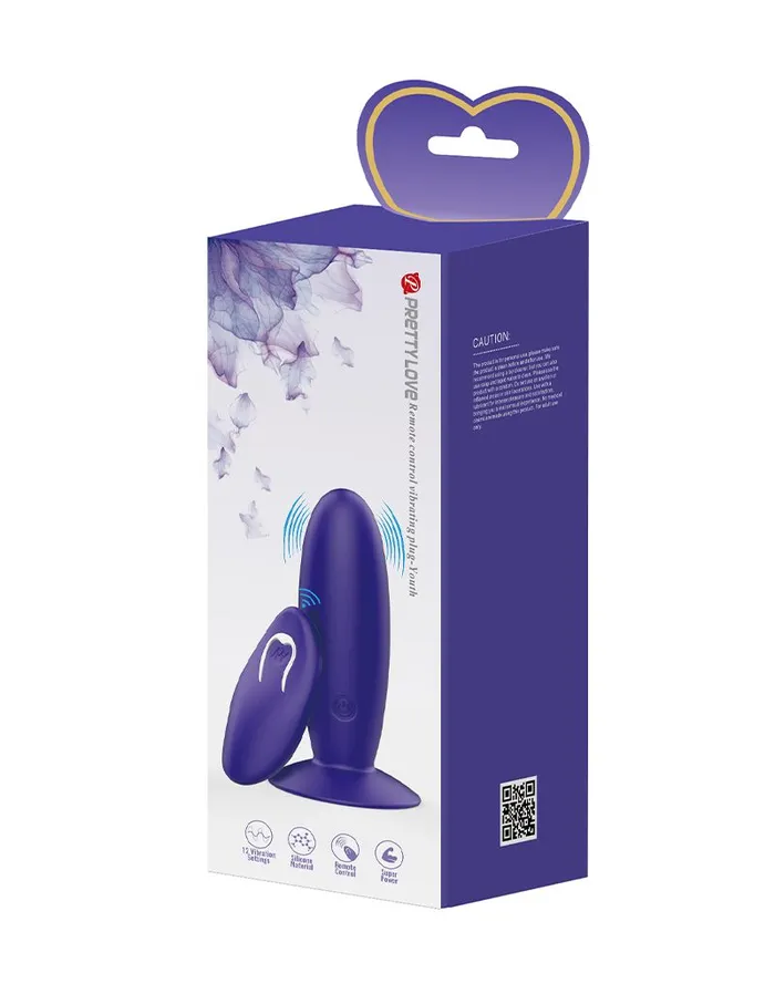 Vibrators | Pretty Love - Murray Youth - Vibrerende Buttplug - Met Afstandsbediening - Paars - Pretty Love