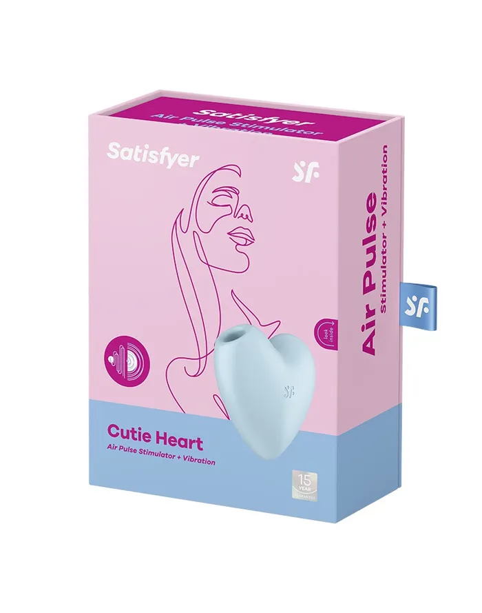 Vibrators | Satisfyer Satisfyer - Cutie Heart - Luchtdruk Vibrator- Lichtblauw