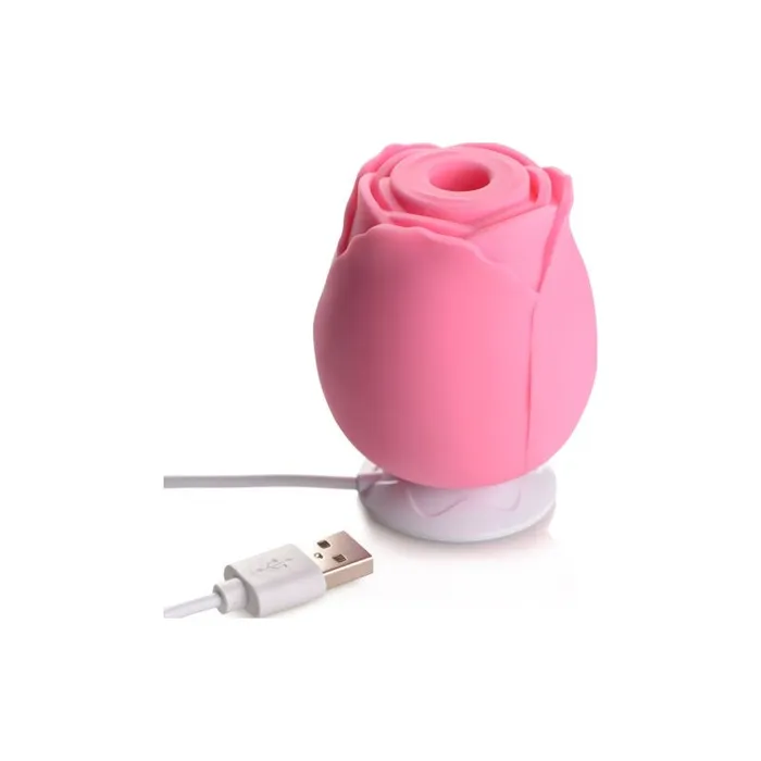 10X Wild Rose Silicone Suction Stimulator Pink | Inmi Vibrators