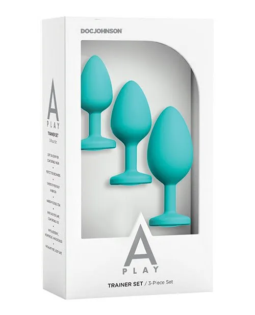 A Play Trainer Set Teal Set Of 3 Doc Johnson Anal