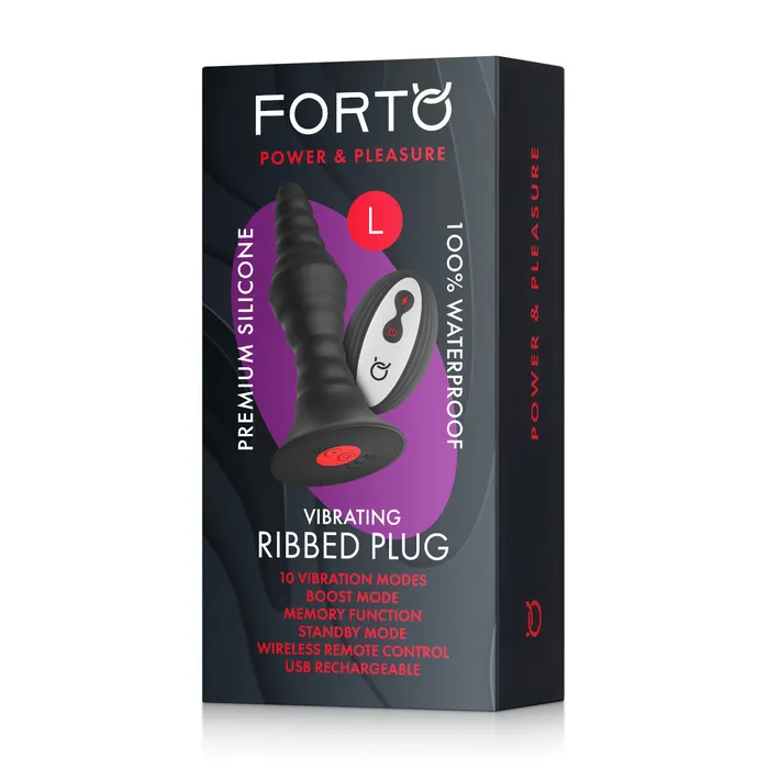 Anal | FORTO FORTO Vibrating Large Remote Ribbed Plug