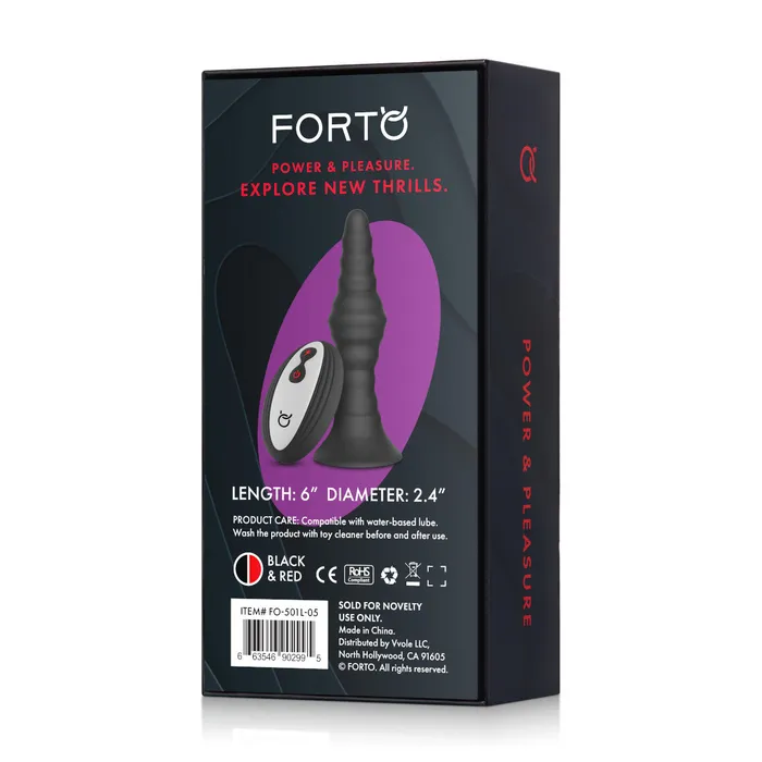 Anal | FORTO FORTO Vibrating Large Remote Ribbed Plug