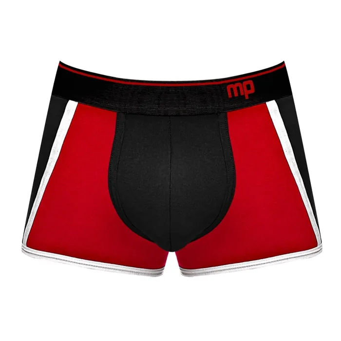 Anal Male Power Retro Sport Panel Short Medium Black Red