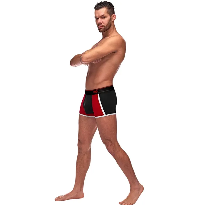 Anal | Male Power Retro Sport Panel Short - Medium - Black/ Red