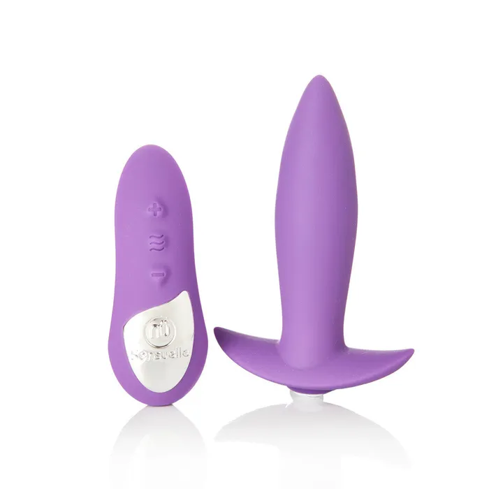 Anal Sensuelle Remote Control Rechargeable 15 Function Mini Plug Purple Sensuelle