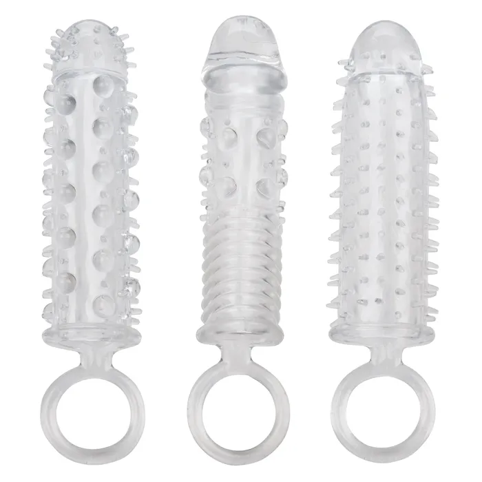 CalExotics Male Sex Toys 3 Piece Textured Extension Set