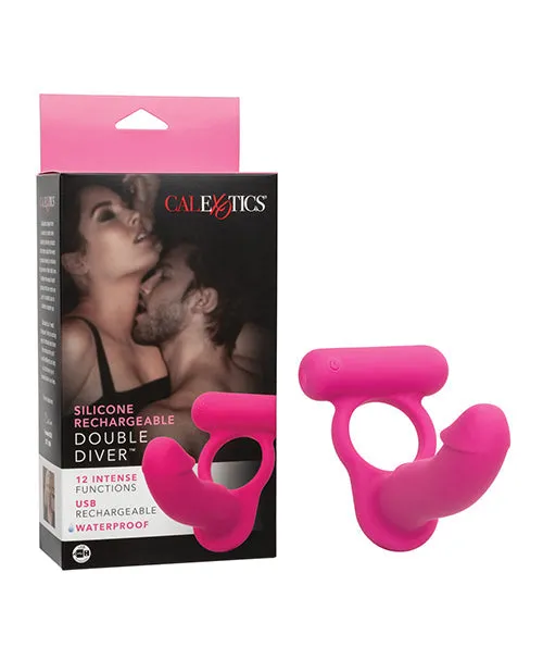 CalExotics Vibrators Silicone Rechargeable Double Diver Pink