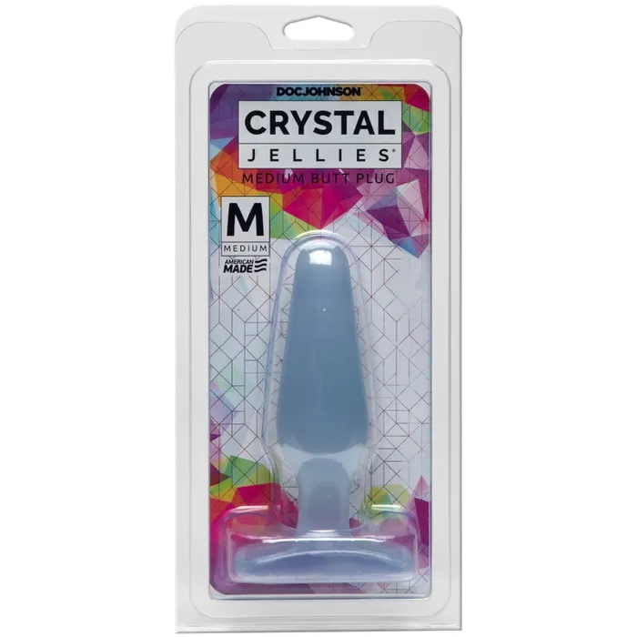 Crystal Jellies Butt Plug - Medium - Clear | Doc Johnson Anal