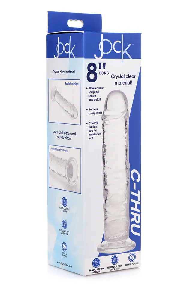 CURVE NOVELTIES Jock C-thru 8in Clear Dildo Tpe | Dildos