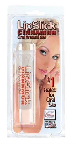 Dildos CalExotics Lipslick Cinnamon Oral Arousal Gel Clear Edible Warm and Tingly