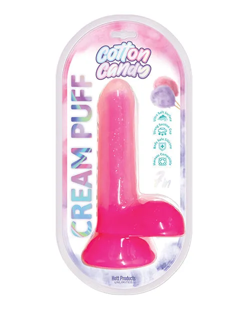 Dildos Hott Products Cotton Candy Cream Puff 6 Dildo Pink