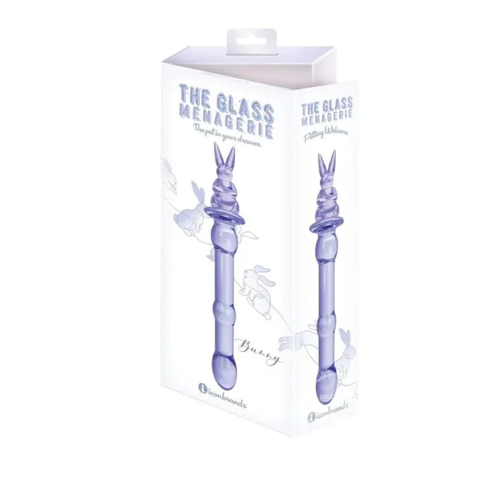 Dildos | Icon Brands Glass Menagerie - Rabbit Dildo - Purple