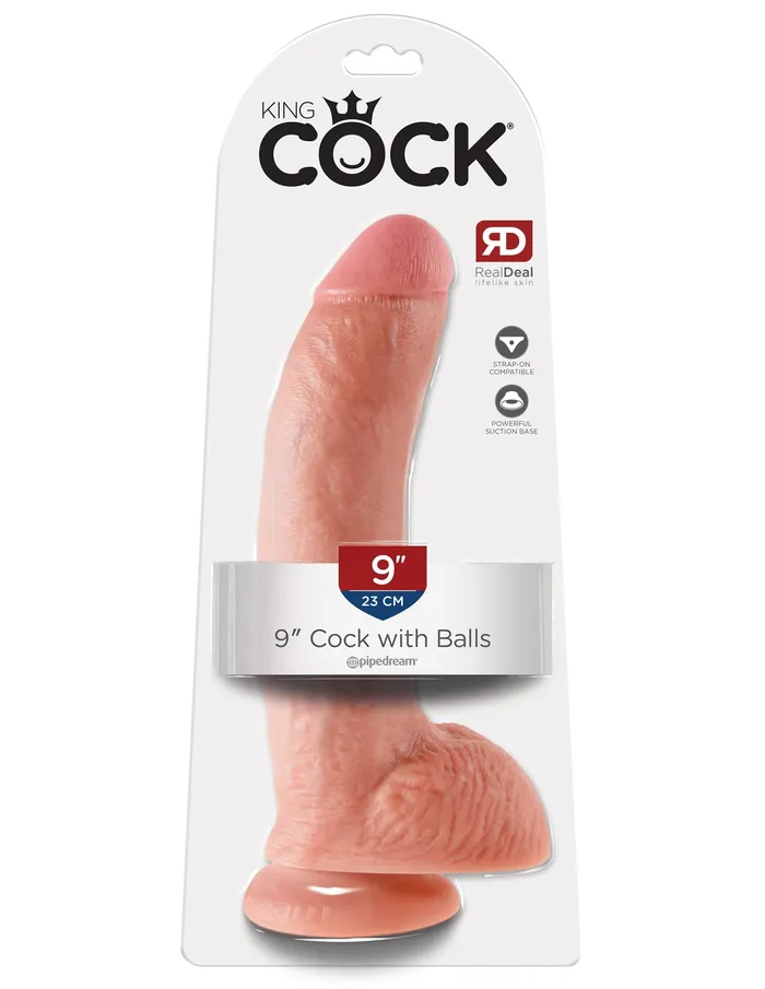 Dildos Pipedreams King Cock 9 Cock with Balls Light