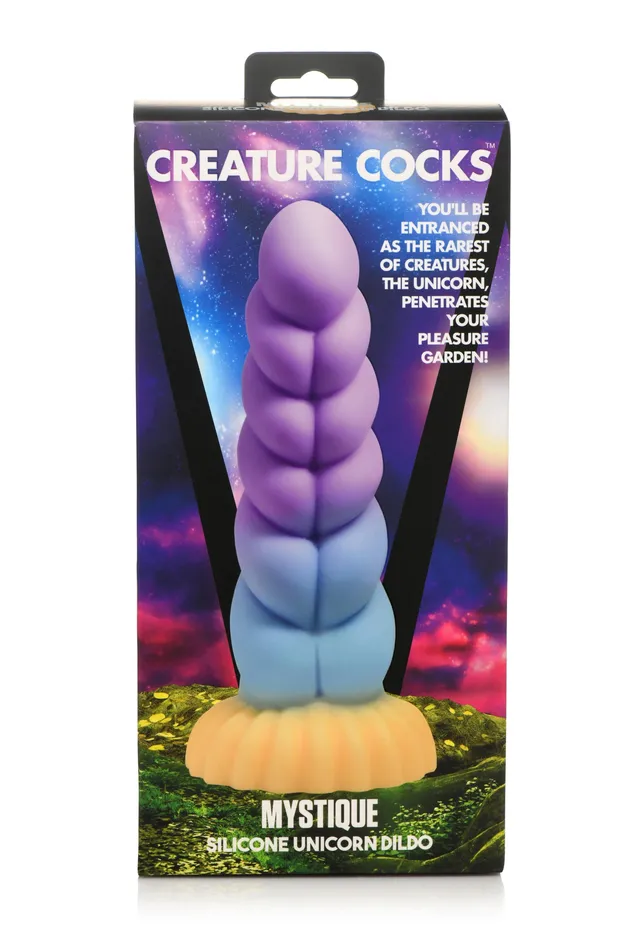 Dildos XR Brands Mystique Silicone Unicorn Dildo