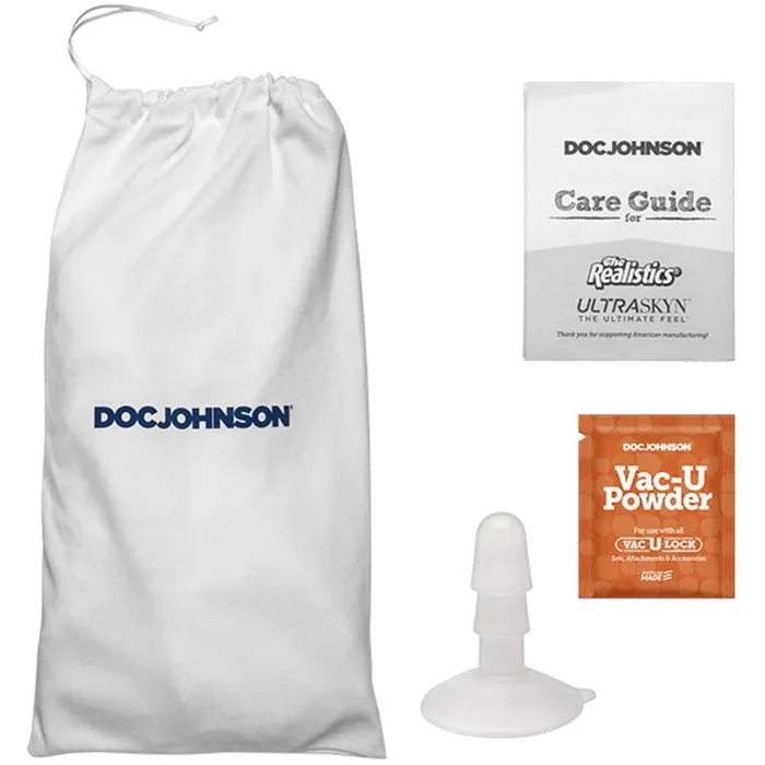 Doc Johnson Dildos Signature Cocks Maximo Garcia 85 Cock With Removable VacULock Suction Cup Vanilla