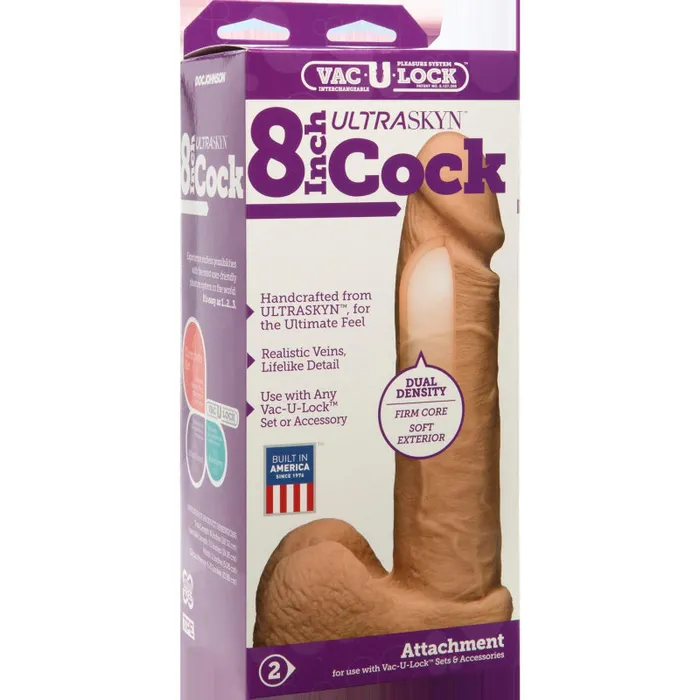 Doc Johnson Vac-U-Lock 8-Inch Ultraskyn Cock - Vanilla | Dildos