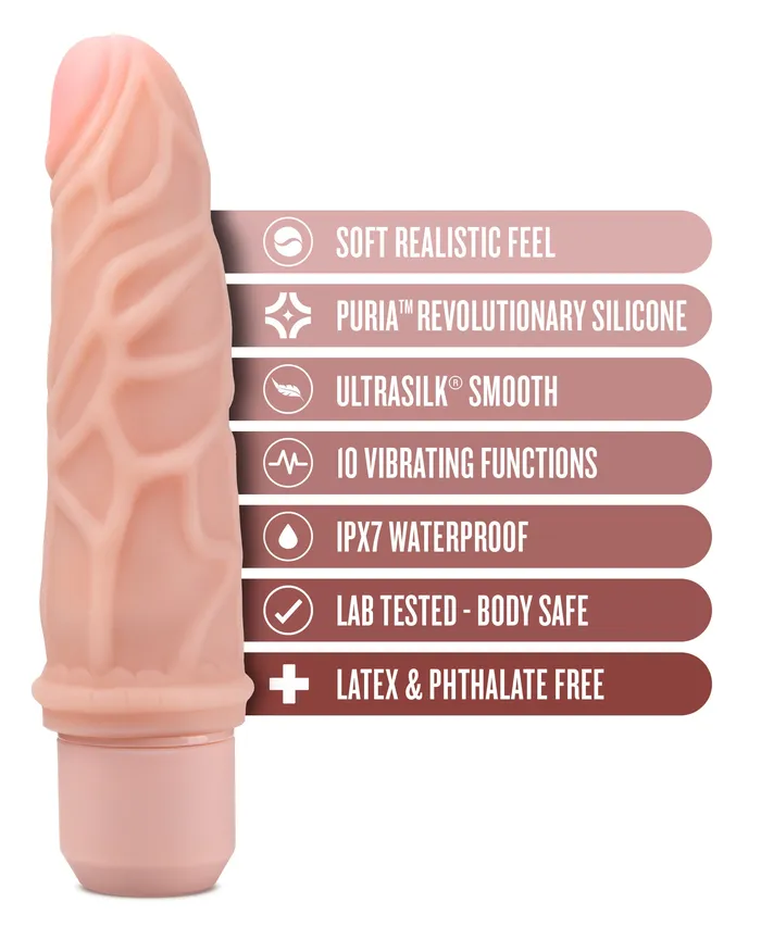 Dr. Skin Silicone Dr. Robert 7 In Vibrating Dildo | Blush Novelties Female Sex Toys