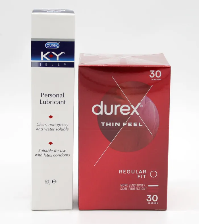 Durex Vibrators Durex Thin Feel 30 KY Jelly combo pack