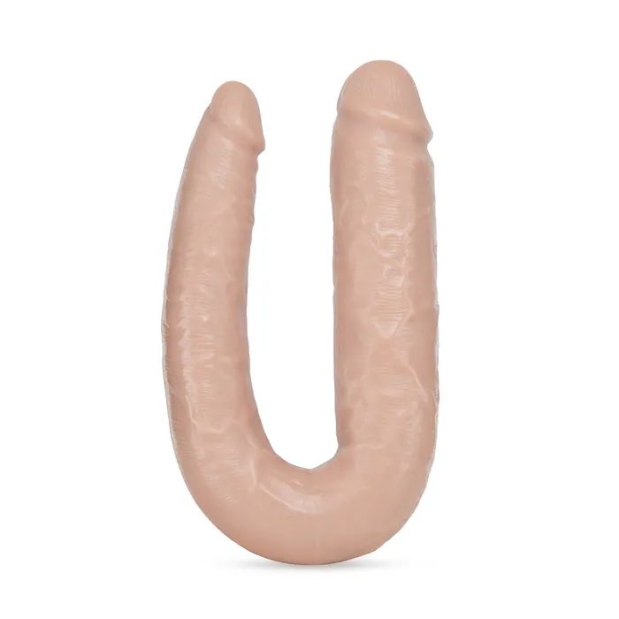 Eden 18 Long Beige Realistic UShaped Double Sided Dildo Eden Dildos