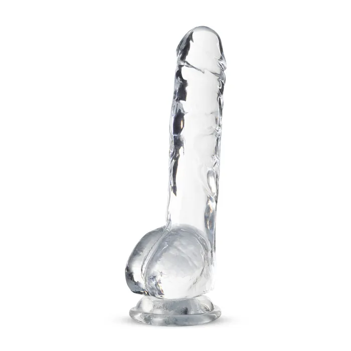 Eden 8 Long Clear Realistic Dildo With Balls Suction Cup Base Eden Female Sex Toys