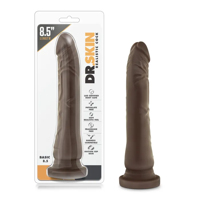 Female Sex Toys | Blush Dr. Skin Basic 8.5 - Chocolate