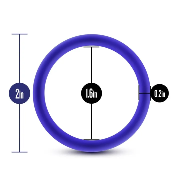 Female Sex Toys | Blush Novelties Performance - Vs3 Pure Premium Silicone  Cockrings - Large - Indigo