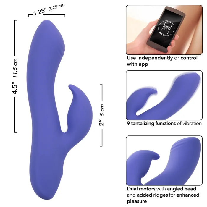 Female Sex Toys | Calexotics Calexotics Connect Dual Stimulator - Periwinkle