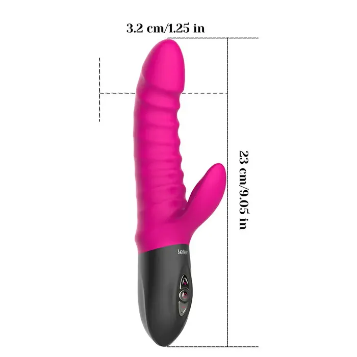 Female Sex Toys | Lovetoyshub 5 Modes Vibrating Silicone Heating Thrusting Vibrator