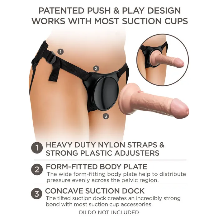 Female Sex Toys | Pipedream King Cock Elite Beginner's Body Dock Strap-On Harness-(bd101-23)