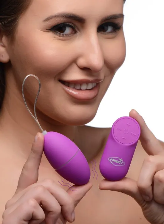 Female Sex Toys XR Brands Frisky Scrambler 28x Vibrating Egg W Remote