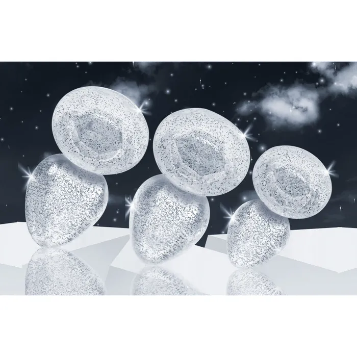 Glitter Gem Anal Plug Set - Silver | Xr Brands Booty Sparks Anal