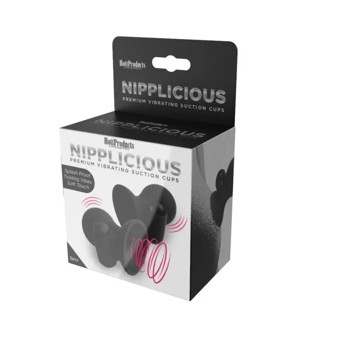 Hott Products Anal Nipplicious Vibrating Nipple Suction Cups Black