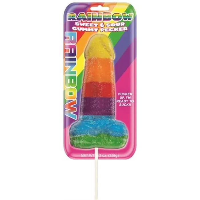 Hott Products Vibrators Rainbow Sweet Sour Gummy Pecker