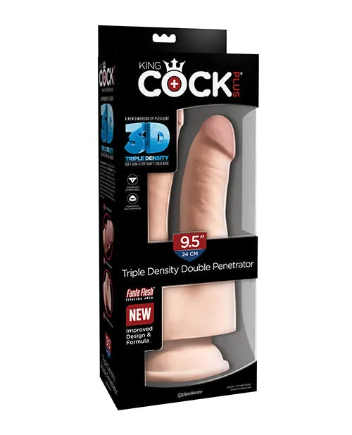 King Cock Plus Triple Density Double Penetrator Light | Pipedream Dildos