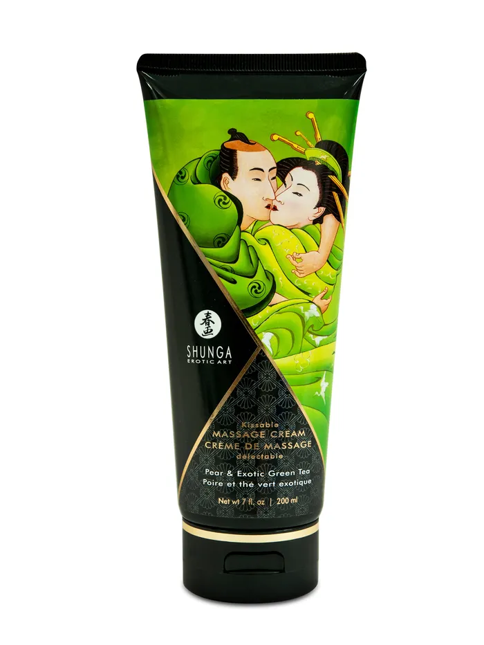 Kissable Massage Cream Pear Exotic Green Tea 7 Fl Oz 200 ml Shunga Couples