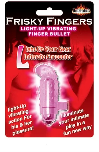 Light Up Frisky Finger Vibrator Magenta Hott Products Female Sex Toys