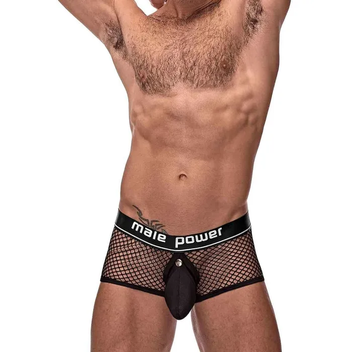 Male Power Male Sex Toys | Cock Pit Net Mini Cock Ring Short - Extra Large -  Black