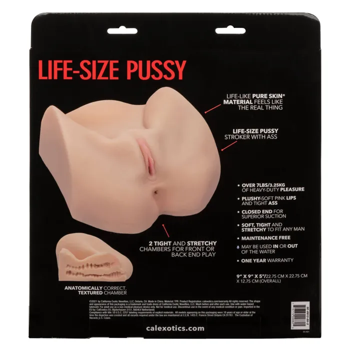 Male Sex Toys Stroke It LifeSize Pussy Ivory Calexotics