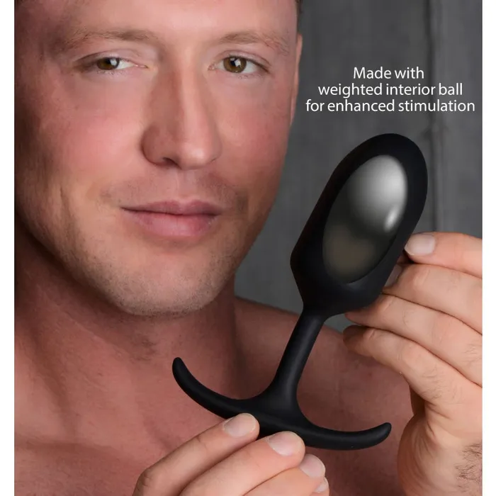 Male Sex Toys | Xr Brands Heavy Hitters Premium Silicone Weighted Anal Plug - Medium