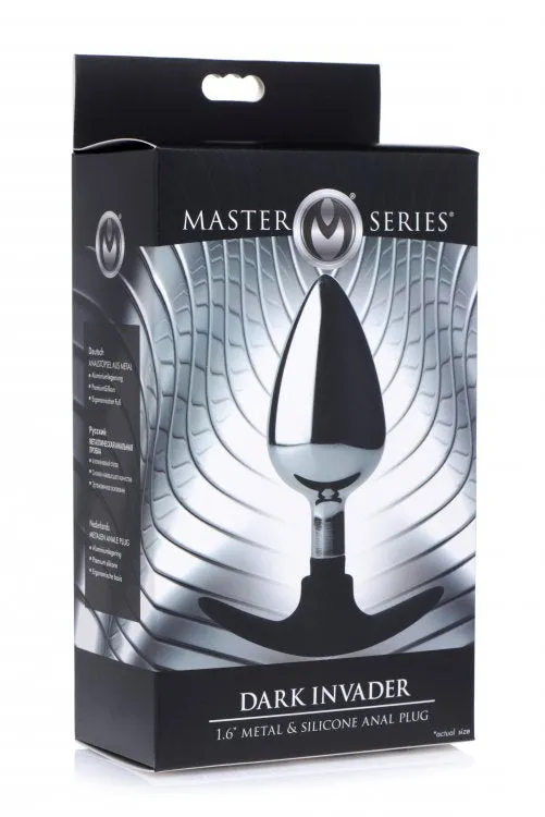 Male Sex Toys | XR Brands Master Series Dark Invader Metal & Silicone Anal Plug