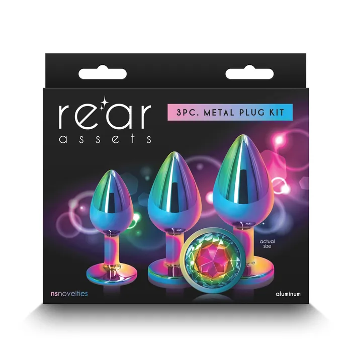 NS Novelties Anal Rear Assets Multicolor Rainbow Gem Trainer Kit