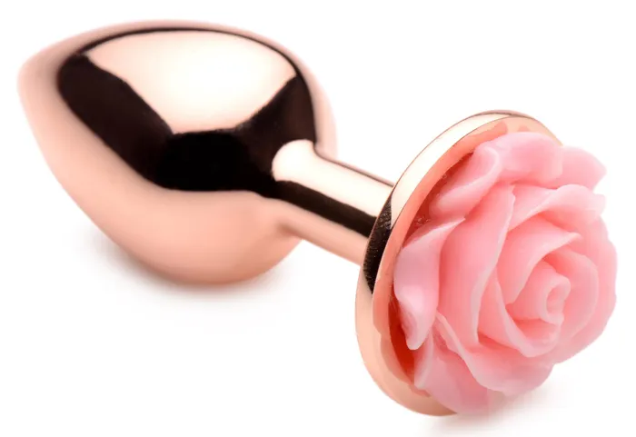 Pink Rose Gold Anal Plug Small XR Brands Booty Sparks Anal