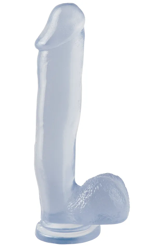 Pipedream Dildos Basix Rubber Works 12 Inch Dong With Suction Cup Clear