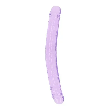 RealRock Crystal Clear Double Dong 13 in DualEnded Dildo Purple Shots America Dildos