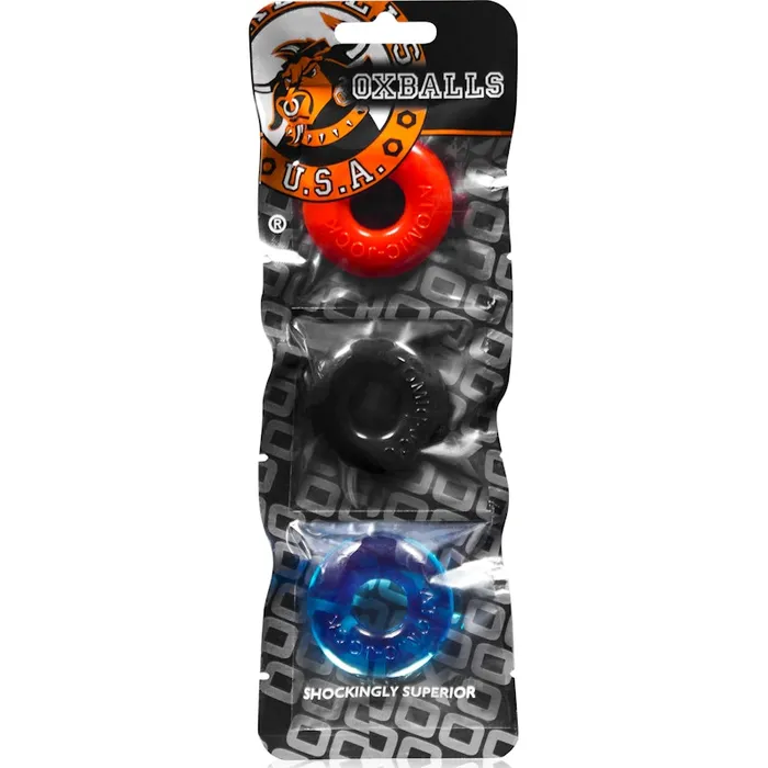 Ringer Cockring 3 Pc Multicolor | OxBalls Vibrators